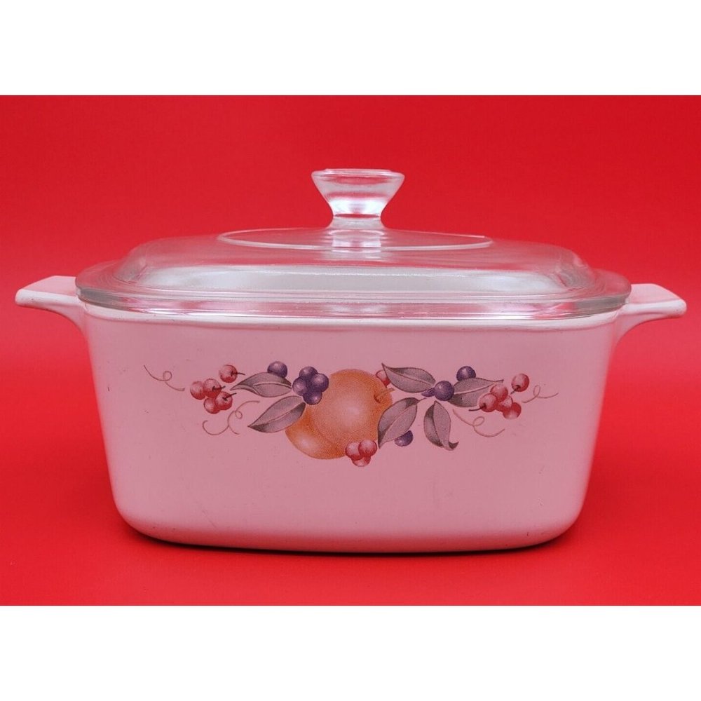EXCELLENT! Corning Ware 1.5 L/Qt ABUNDANCE Casserole w/Pyrex Lid